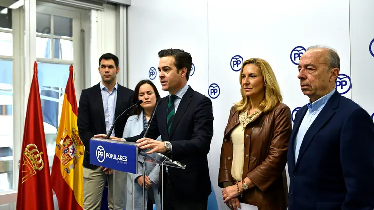 Rueda de Prensa de Pablo Zalba y Ana Beltrán del Partido Popular de Navarra. PABLO LASAOSA