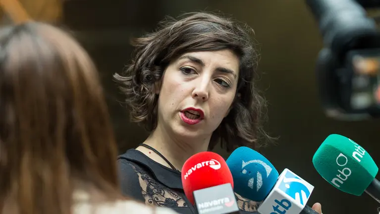 Laura Pérez, portavoz de Podemos en el Parlamento de Navarra. IÑIGO ALZUGARAY