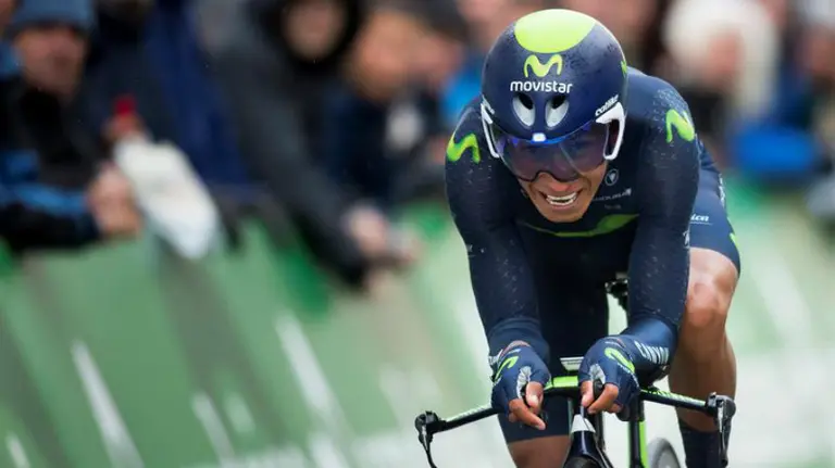 Nairo Quintana en acción. Efe.