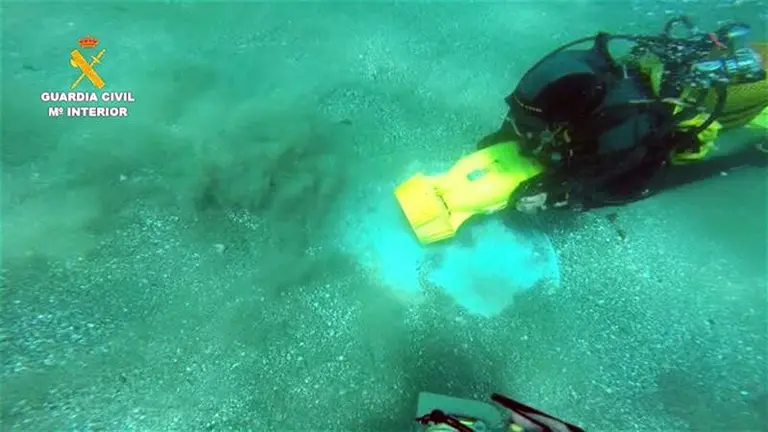 Restos arqueológicos de un pecio del siglo XIX hundido en la costa malagueña