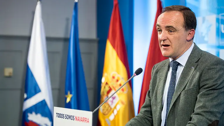 Primera reunión del ejecutivo tras el congreso que eligió a Javier Esparza como presidente. PABLO LASAOSA 12