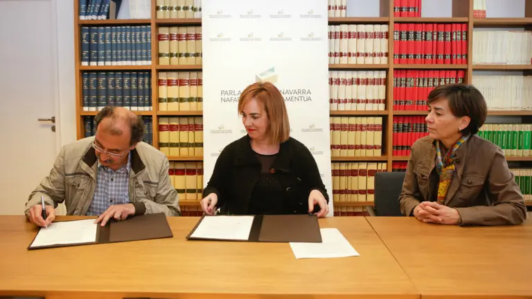 Emilio Majuelo, Ainhoa Aznárez y Eloisa Ramírez.