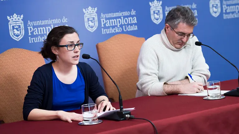La concejala de Igualdad, Laura Berro, comparece en rueda de prensa. PABLO LASAOSA 3