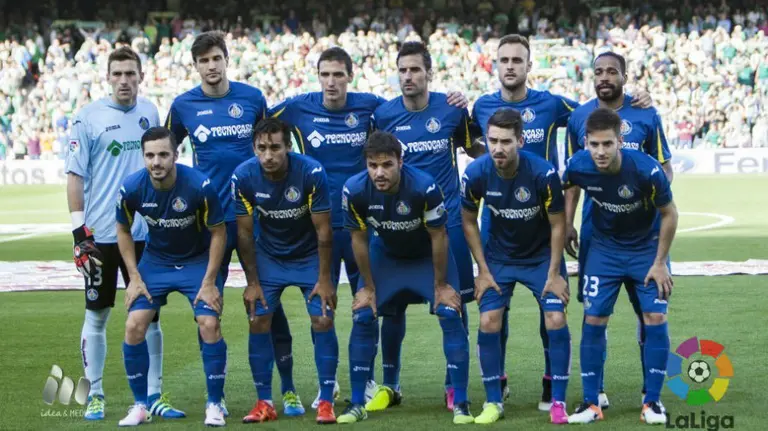 Alineación del Getafe en el campo del Betis. Lfp.