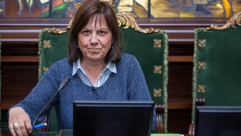 Esther Cremaes  en la reunión de la Comisión de Asuntos Ciudadanos del Ayuntamiento de Pamplona. (1). IÑIGO ALZUGARAY