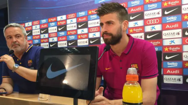 Gerard Piqué en rueda de prensa. Twitter.