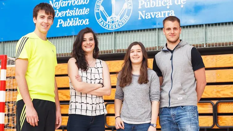Estudiantes de la UPNA practicantes de Taekwondo.(EP).
