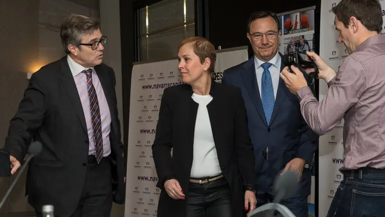 La presidenta foral, Uxue Barkos, protagoniza los -Desayunos empresariales- organizados por Navarra Capital en el Hotel Tres Reyes de Pamplona.(2). IÑIGO ALZUGARAY