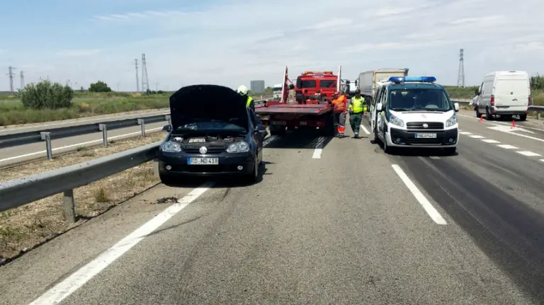 Vehculos accidentados en la A-68