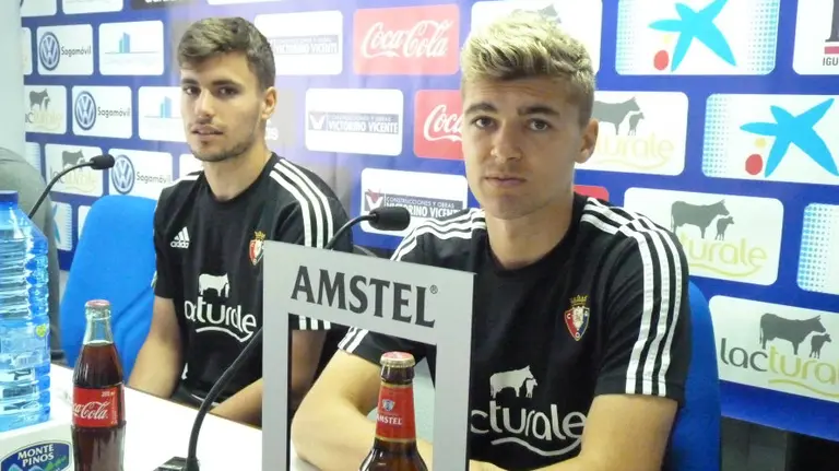 Rueda de prensa del filial de Osasuna en Tajonar.