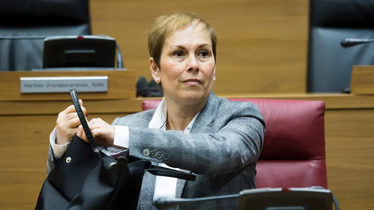La Presidenta del Gobierno de Navarra, Uxue Barkos. PABLO LASAOSA