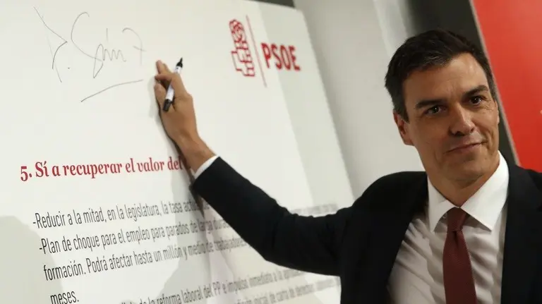 El líder del PSOE, Pedro Sánchez. EFE. JAVIER LIZÓN.