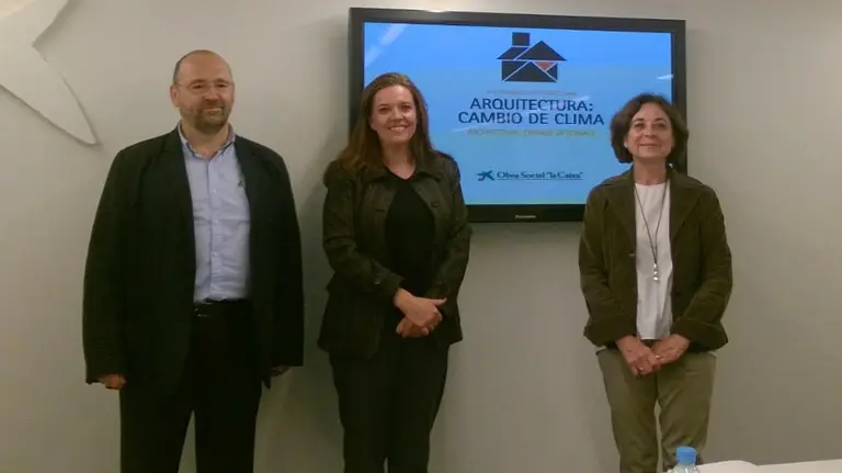 IV Congreso Internacional Arquitectura. De izquierda a derecha, Patxi Mangado, Ana Díez Fontana y Maite Rodríguez Fraile.