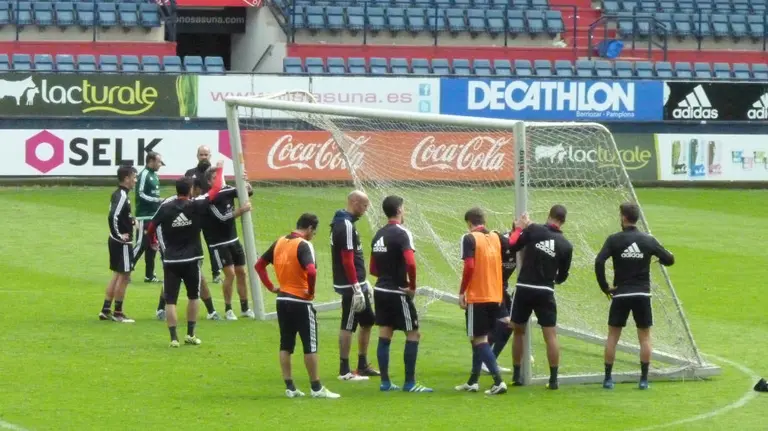 Entrenamiento de Osasuna en El Sadar.