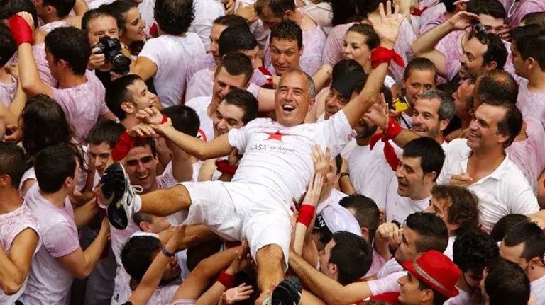 Chupinazo en la Plaza del Ayuntamiento de Pamplona. San Fermín, sanfermines. AYUNTAMIENTO DE PAMPLONA 4