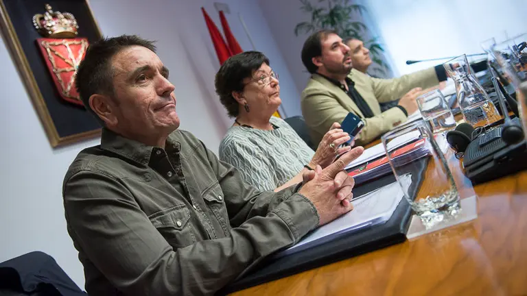 La consejera de Presidencia, Función Pública, Interior y Justicia, María José Beaumont, comparece en el Parlamento. PABLO LASAOSA 02