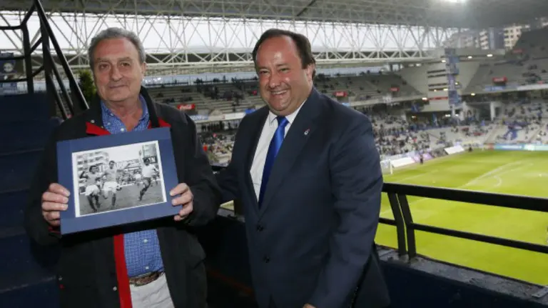 Clemente Iriarte, un rojillo reconocido en Oviedo. Foto web Real Oviedo.