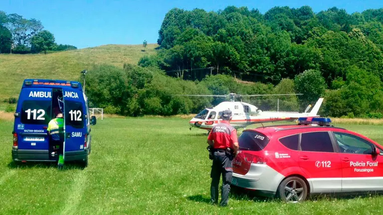 Varios cuerpos movilizaados para el traslado de urgencia al CHN.