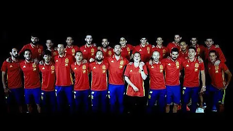 La selección española canta para la Eurocopa