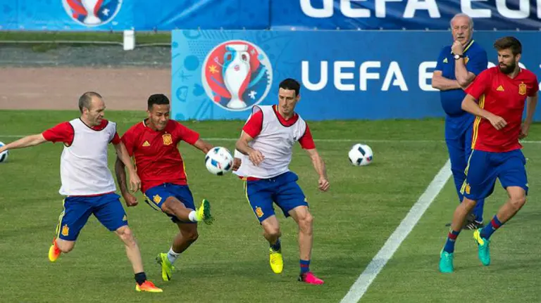 Entrenamiento de la selección española. Efe.