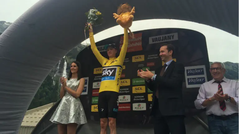 Chris Froome es el nuevo líder de la Dauphine. Twitter.