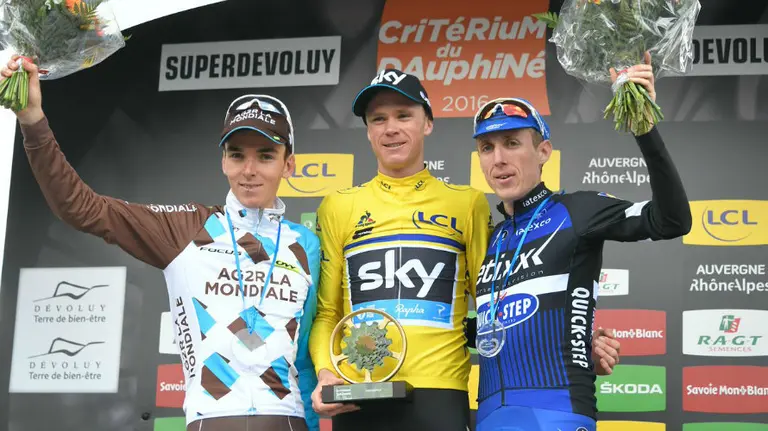 Pódium de la Dauphine de 2016. Twitter.