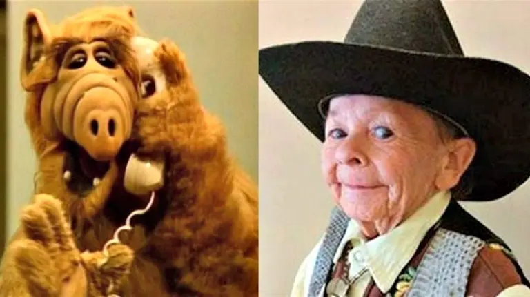 El popular personaje Alf y el actor que le dio vida, Michu Meszaros. NBC. FACEBOOK