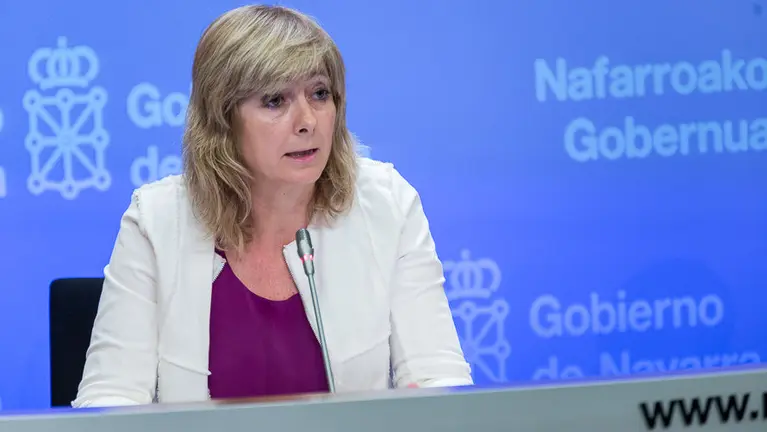 Ana Ollo y José Luis Mendoza informan sobre los acuerdos adoptados en la sesión semanal del Gobierno de Navarra (13). IÑIGO ALZUGARAY