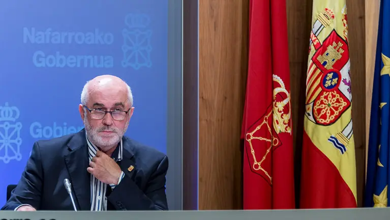 Ana Ollo y José Luis Mendoza informan sobre los acuerdos adoptados en la sesión semanal del Gobierno de Navarra (15). IÑIGO ALZUGARAY