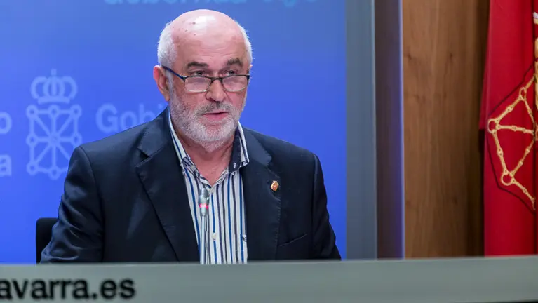 Ana Ollo y José Luis Mendoza informan sobre los acuerdos adoptados en la sesión semanal del Gobierno de Navarra (18). IÑIGO ALZUGARAY