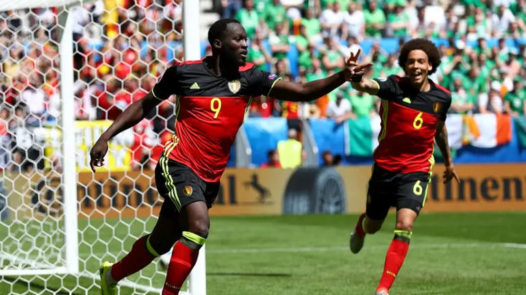 Lukaku marca para Bélgica. Foto Uefa