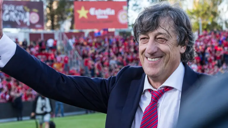 Enrique Martín Monreal en el estadio Montilivi (7). IÑIGO ALZUGARAY