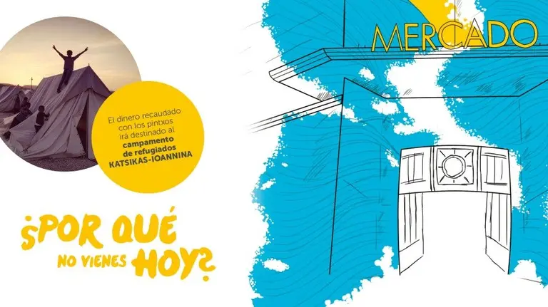 Imagen del cartel de la Fiesta de Verano en el mercado del Ensanche. 