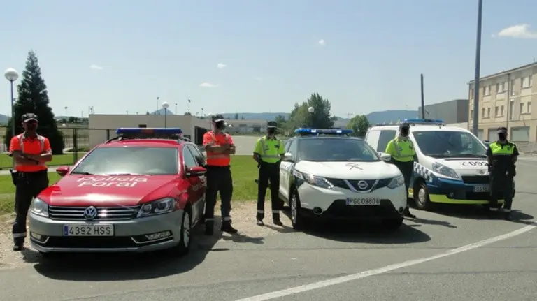Policía Foral, Guardia Civil y Policía Municipal trabajarán de forma coordinada en los controles de Sanfermines.