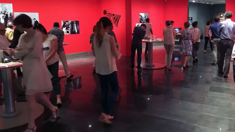 Visitantes del Museo de la Universidad de Navarra.