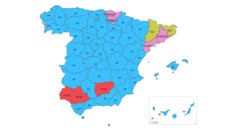 Mapa interactivo españa 1977-2016