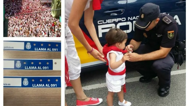 Foto Pulseras San Fermín de la Policía Nacional. 