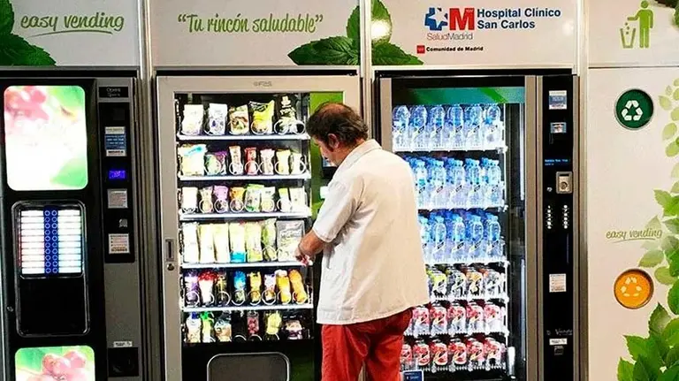 Máquina expendedora de comida saludable. EP