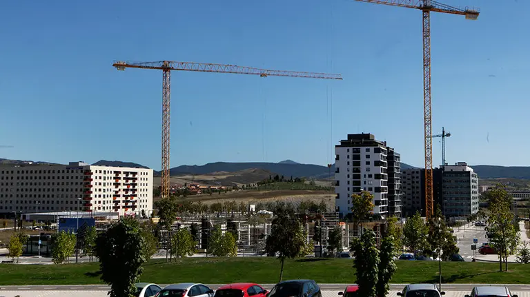 Vista de las viviendas del Soto de Lezkairu.