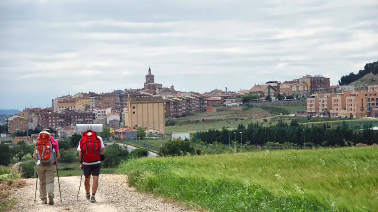 Peregrino en el Camino de Santiago.