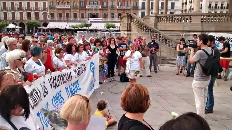 Concentración en la Plaza del Castillo en recuerdo de Nagore Laffage. JSE