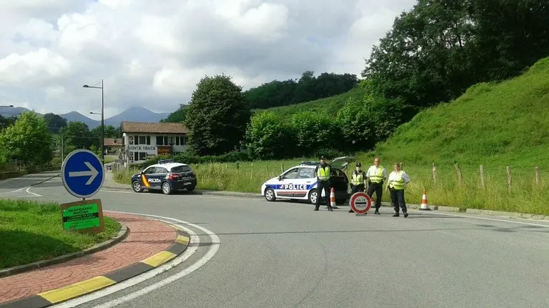 Contro mixto de Policía Nacional y la Policía francesa en Navarra, que se intensifican en Sanfermines.