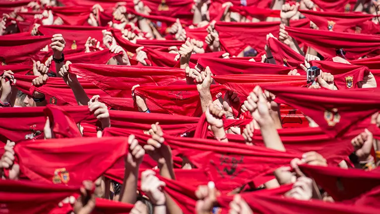 Chupinazo de San Fermín 2016 desde la Plaza del Castillo. DANIEL FERNÁNDEZ (14)