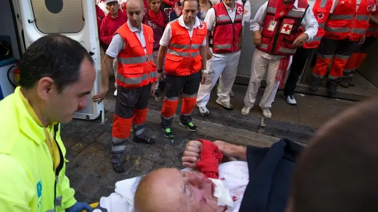 Heridos del primer encierro.  EFEJim Hollander