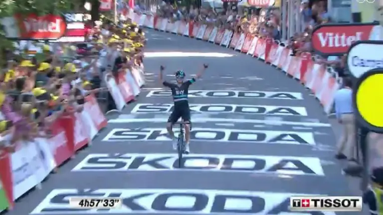 Froome se impone en la primera etapa de alta montaña. Twitter Tour de Francia.