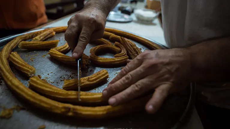 Churrería La Mañueta durante los Sanfermines de 2016. DANIEL FERNÁNDEZ (9)