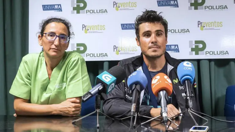 Gómez Noya en rueda de prensa. Efe.