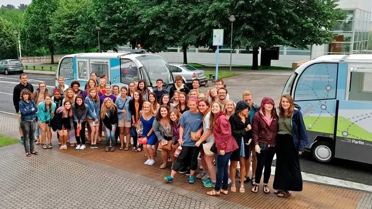 Grupo de estudiantes americanos que han participado en esta séptima edición.