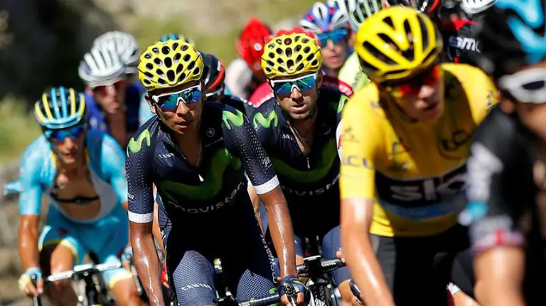 Nairo Quintana sigue la estela de Chris Froome. Efe.