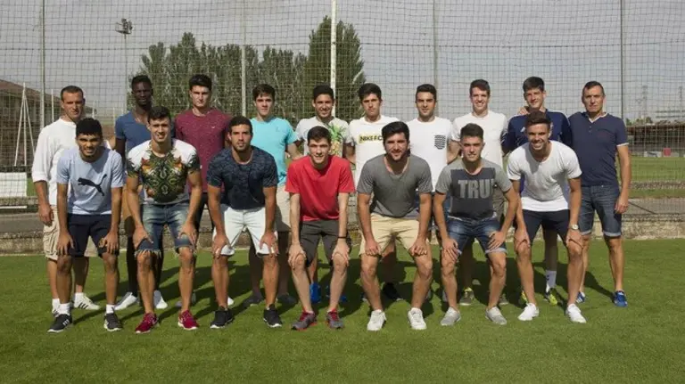 Los jugadores de Osasuna Promesas vuelven a Tajonar. OSASUNA